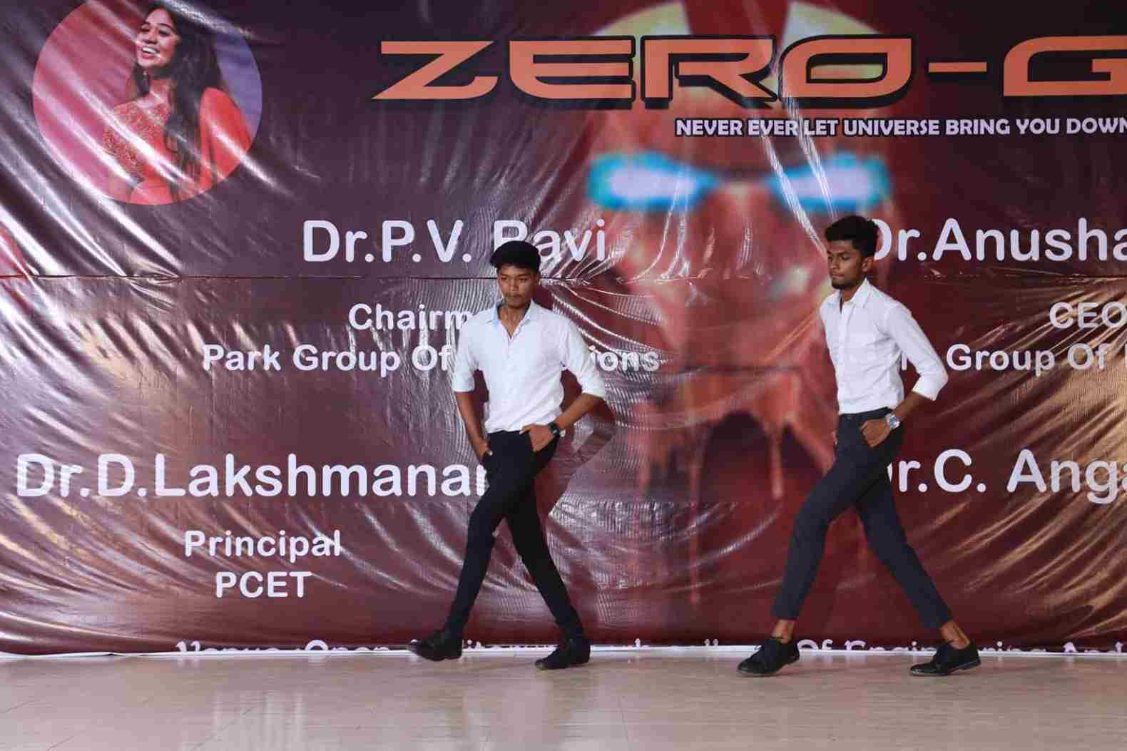 Dance Performance at Zero G Intercollegiate Cultural Fest in PCET, Best Engineering College in Coimbatore