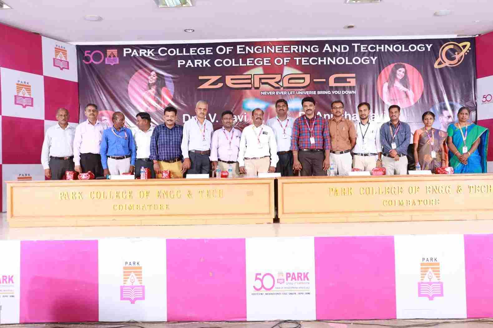 Faculties With Chief Guest at Zero G Intercollegiate Cultural Fest in PCET, Best Engineering College in Coimbatore
