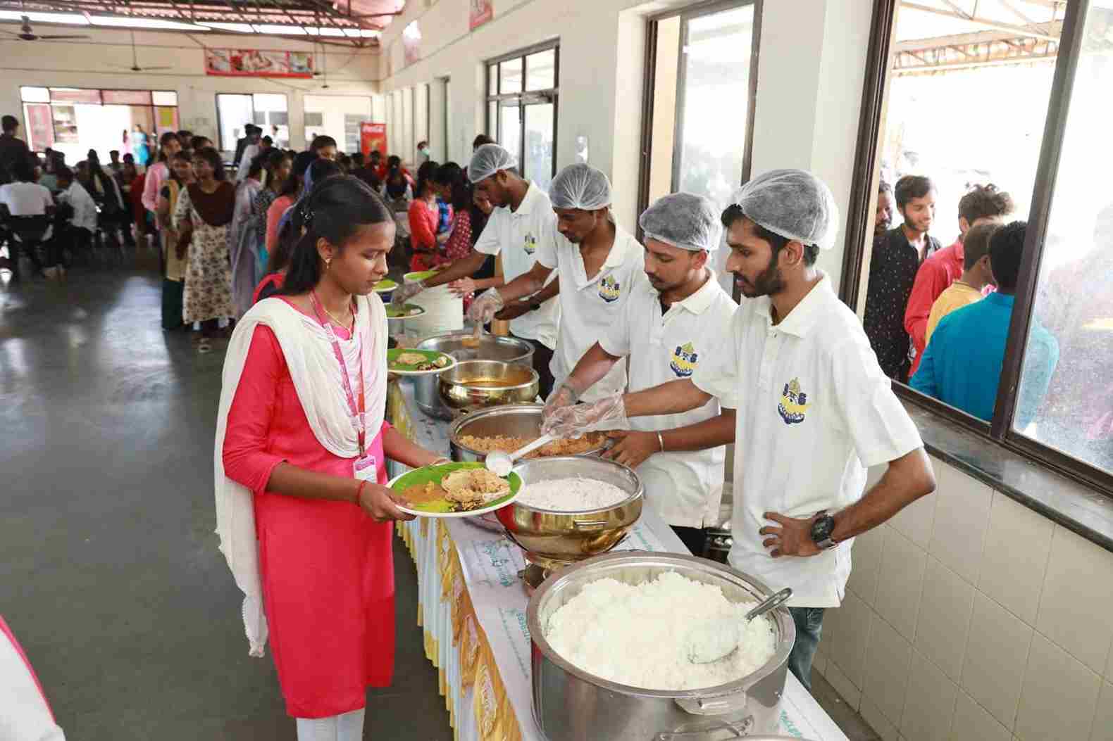 Food Serving at Zero G Intercollegiate Cultural Fest in PCET