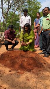 For Tree Day, Dr. Anusha Ravi planted a tree at PCET in Coimbatore. For Tree Day, Dr. Anusha Ravi planted a tree at PCET in Coimbatore.